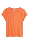 Madewell Brightside Rib T-shirt In Classic Coral