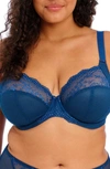 Elomi Charley Full Figure Underwire Convertible Plunge Bra In Petrol