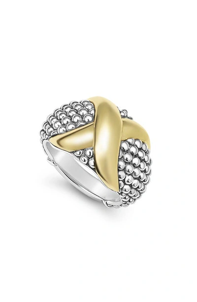 Lagos Embrace Dome Ring In Silver/ Gold