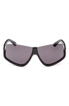 Moncler Vyzer Semi-rimmed Acetate & Plastic Shield Sunglasses In Black/smoke