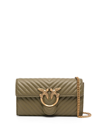 PINKO LOVE ONE QUILTED LEATHER CROSSBODY BAG