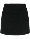 Patou Mid-rise Cashmere Blend Miniskirt In Black