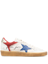 Golden Goose Ball Star Distressed-effect Sneakers In White