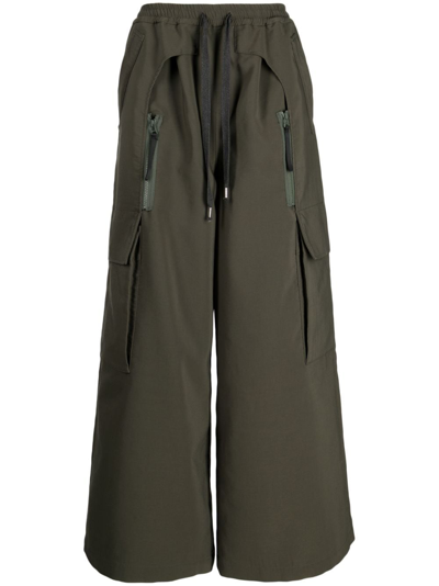 Yoshiokubo Temple Multi-pocket Trousers In Green