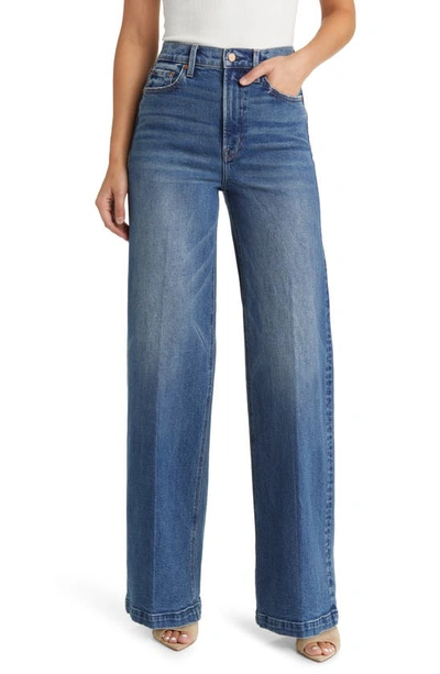 Pistola Lana High Waist Wide Leg Jeans In Blue