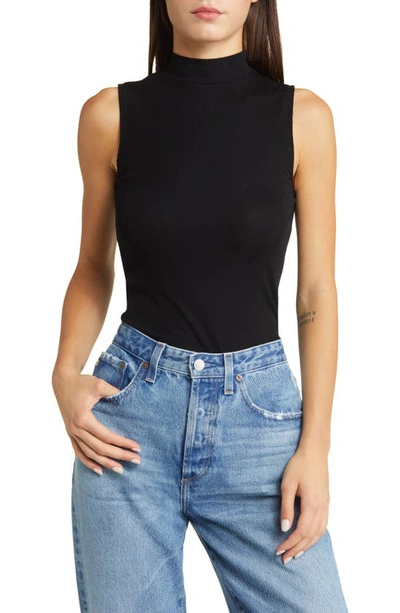 AG EDIE MOCK NECK RIB SLEEVELESS TOP