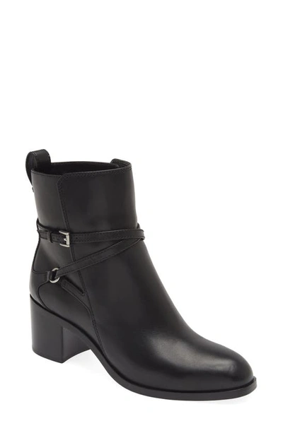 Rag & Bone Hazel Leather Buckle Ankle Booties In Black