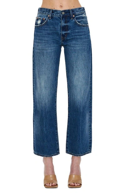Pistola Lexi Distressed High Waist Ankle Wide Leg Jeans In Mixer