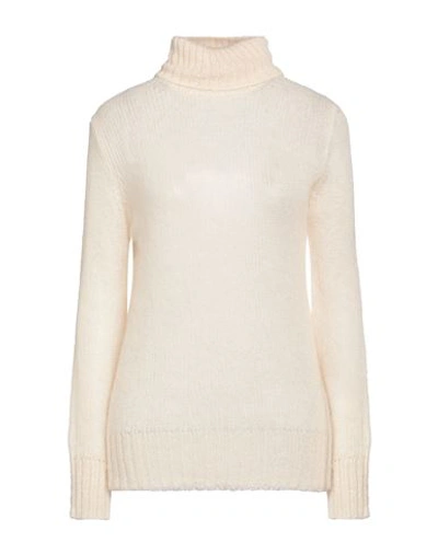 Tessa . Woman Turtleneck Beige Size S Mohair Wool, Polyamide, Wool