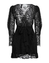 Soallure Woman Short Dress Black Size 8 Polyamide