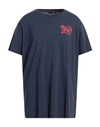 Deus Ex Machina Man T-shirt Navy Blue Size Xxl Organic Cotton