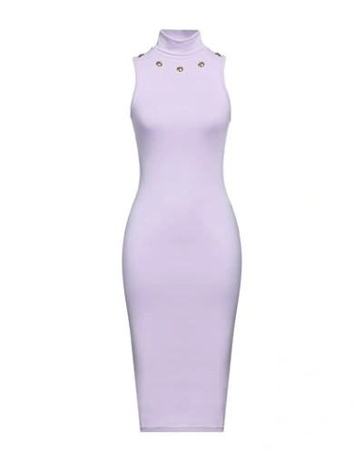 MANGANO MANGANO WOMAN MIDI DRESS LILAC SIZE 8 COTTON