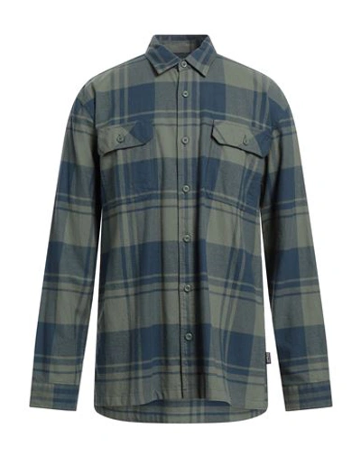 Patagonia Man Shirt Pastel Blue Size Xl Organic Cotton