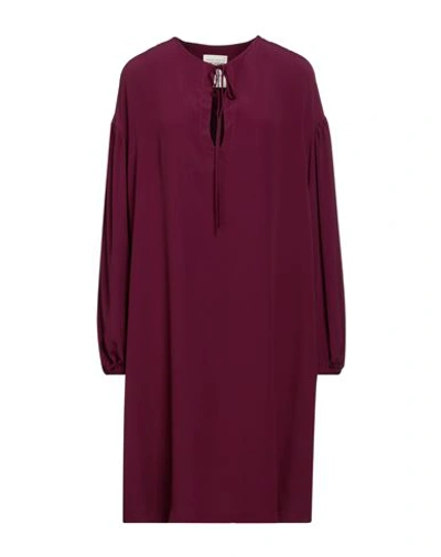 Semicouture Woman Mini Dress Plum Size 8 Acetate, Silk In Purple
