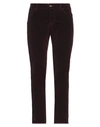 Dolce & Gabbana Man Pants Burgundy Size 40 Cotton, Elastane, Cow Leather In Red