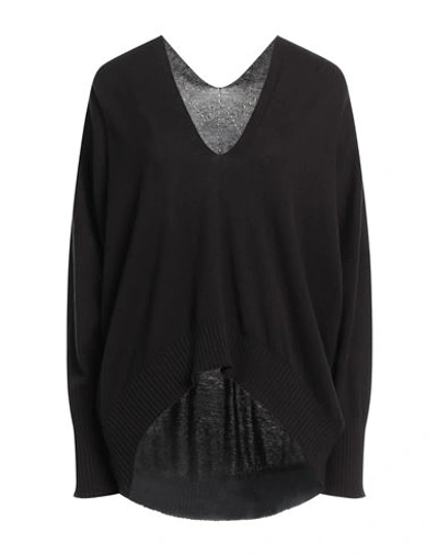 Liviana Conti Woman Sweater Dark Brown Size Xl Virgin Wool