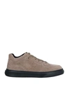 Hogan Man Sneakers Grey Size 11.5 Soft Leather In Beige