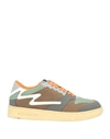 Metal Gienchi Man Sneakers Military Green Size 12 Calfskin In Green