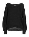 Semicouture Woman Sweater Black Size S Alpaca Wool, Mohair Wool, Polyamide