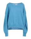 Semicouture Woman Sweater Azure Size Xs Alpaca Wool, Mohair Wool, Polyamide In Blue