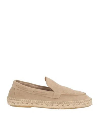 Marechiaro 1962 Man Espadrilles Beige Size 8 Soft Leather