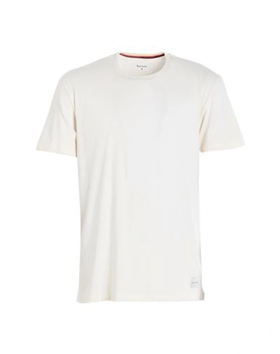 Paul Smith Man T-shirt Ivory Size Xl Cotton In White