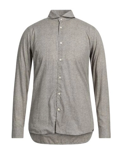 Tintoria Mattei 954 Man Shirt Grey Size 17 Cotton