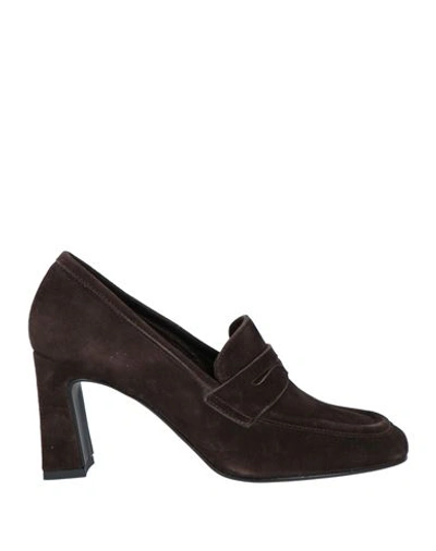 O'dan Li Woman Loafers Dark Brown Size 8 Soft Leather
