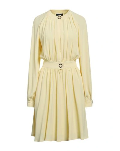 Cavalli Class Woman Midi Dress Light Yellow Size 4 Polyester