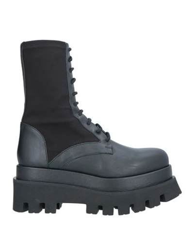 Paloma Barceló Woman Ankle Boots Black Size 9.5 Textile Fibers