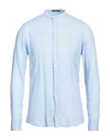 B.d.baggies B. D.baggies Man Shirt Light Blue Size Xxl Linen
