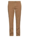 40weft Man Pants Camel Size 42 Organic Cotton, Cotton, Elastane In Beige