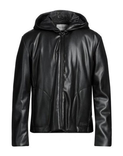 Trussardi Man Jacket Black Size 38 Polyester, Polyurethane Resin