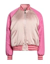 Maria Vittoria Paolillo Mvp Woman Jacket Fuchsia Size 4 Viscose, Polyamide, Polyester, Elastane In Pink
