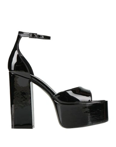 Paris Texas Tatiana Patent Leather Platform Sandals In Black