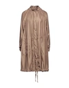 Agnona Woman Overcoat Khaki Size 4 Wool In Beige