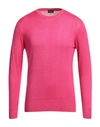 Drumohr Man Sweater Magenta Size 38 Cashmere, Silk