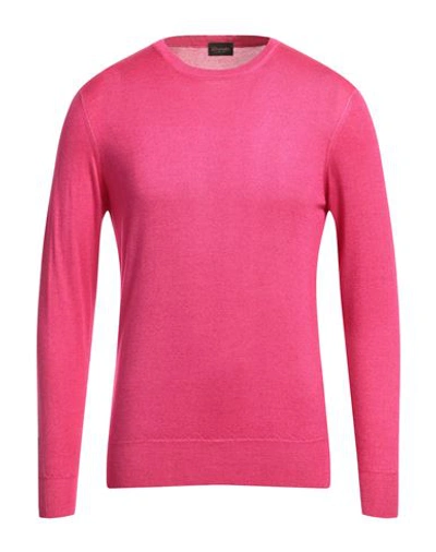 Drumohr Man Sweater Magenta Size 38 Cashmere, Silk