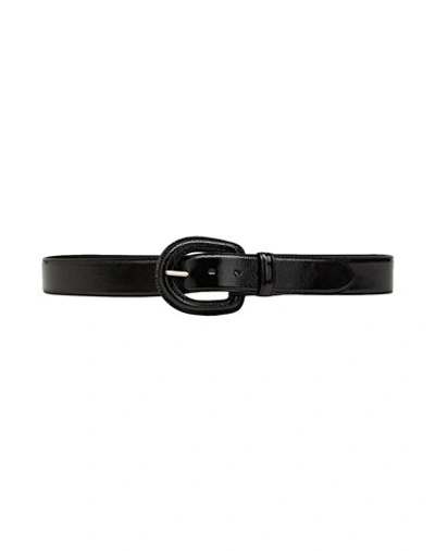 8 By Yoox Leather Belt Woman Belt Black Size Xxl Bovine Leather