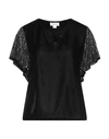 VELVET BY GRAHAM & SPENCER VELVET BY GRAHAM & SPENCER WOMAN TOP BLACK SIZE S POLYESTER