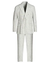 Eleventy Man Suit Light Grey Size 38 Alpaca Wool, Polyamide, Linen In Grey