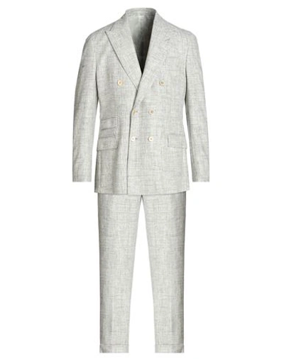 Eleventy Man Suit Light Grey Size 38 Alpaca Wool, Polyamide, Linen