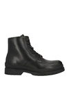 Cerruti 1881 Man Ankle Boots Black Size 7 Cow Leather In Black