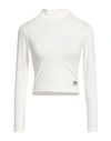 Fila Woman T-shirt White Size L Cotton, Elastane