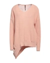 Manila Grace Woman Sweater Blush Size S Alpaca Wool, Polyamide, Virgin Wool In Pink