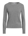 Malo Woman Sweater Grey Size 8 Cashmere