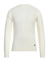Yes Zee By Essenza Man Sweater Ivory Size 3xl Acrylic, Nylon In White