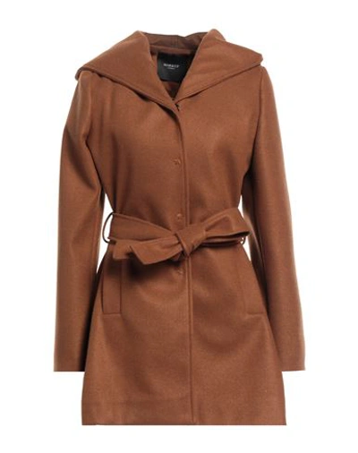 Markup Woman Coat Brown Size M Polyester