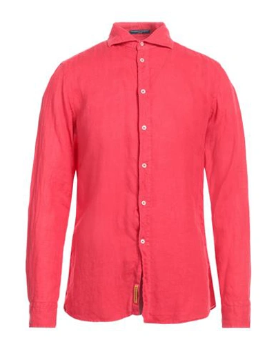 B.d.baggies B. D.baggies Man Shirt Red Size M Linen In Red