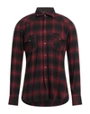 Tintoria Mattei 954 Man Shirt Red Size 15 ½ Cotton, Polyester, Elastane